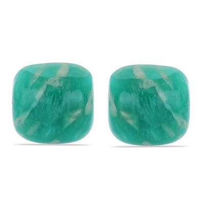 BUY 925 SILVER NATURAL AMAZONITE SINGLE STONE EARRINGS